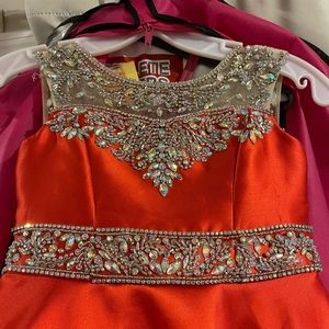 Little Rosie girls pageant dress.